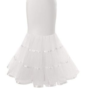 3-Layer Long Trumpet Mermaid Dress Petticoat - S/M